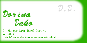 dorina dako business card
