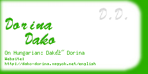 dorina dako business card